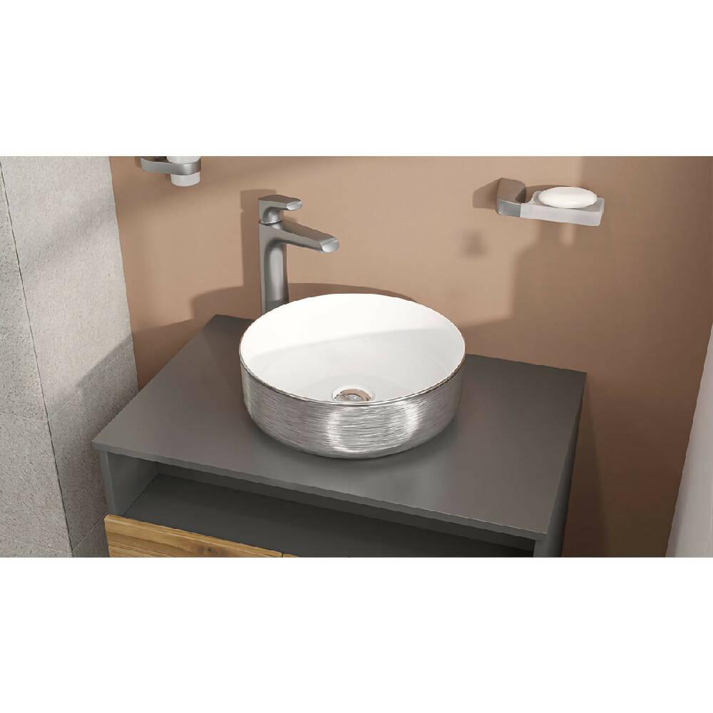 Lavamanos Corona Grafito Tipo Vessel - VIRTUAL MUEBLES