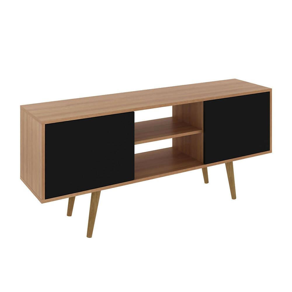 Mesa para TV Ecuador Almendra/Negro - VIRTUAL MUEBLES