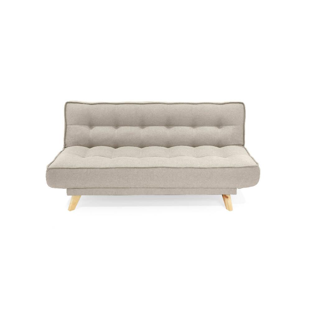 Sofa Cama 3 Posiciones Gales Tela Beige - VIRTUAL MUEBLES