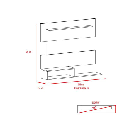 Combo para Habitación Genova, incluye Panel de TV y Organizador.