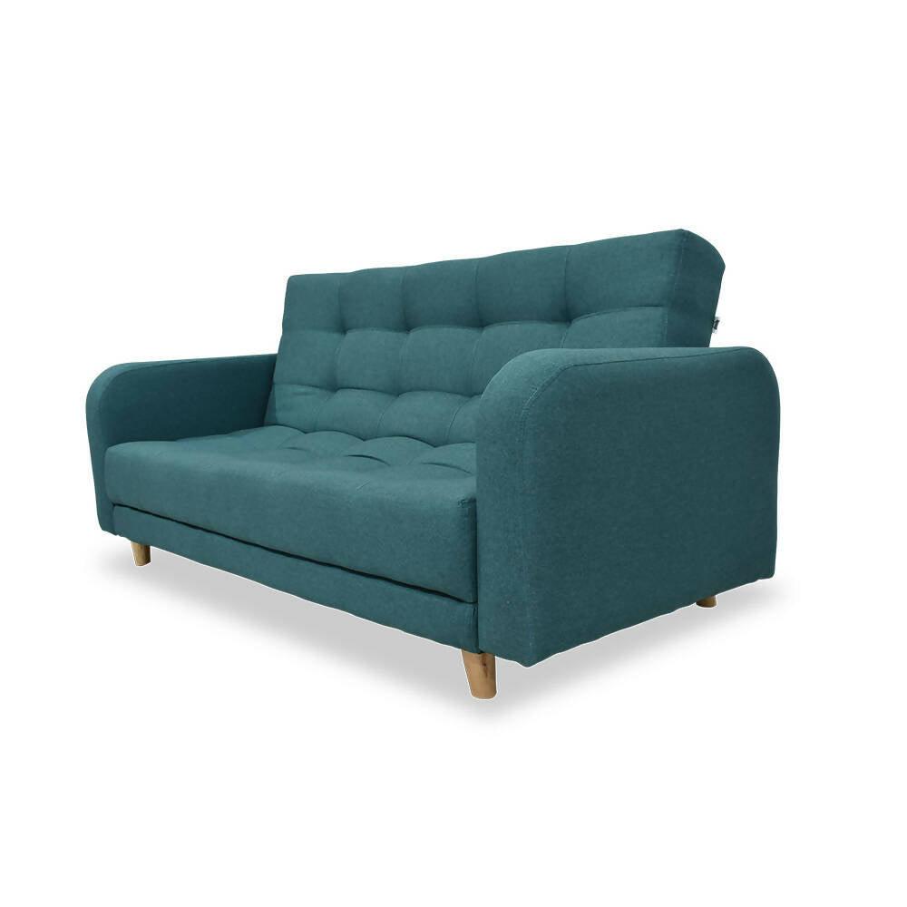 Sofá cama Milán turquesa poliéster - VIRTUAL MUEBLES