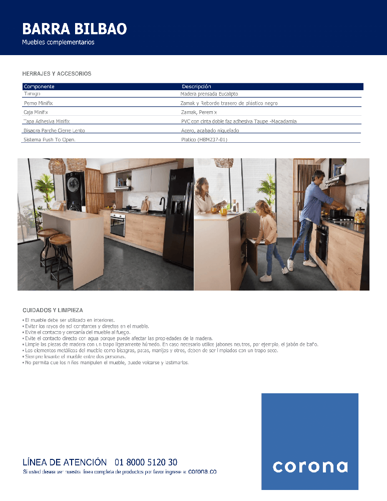 Barra Corona Bilbao - VIRTUAL MUEBLES