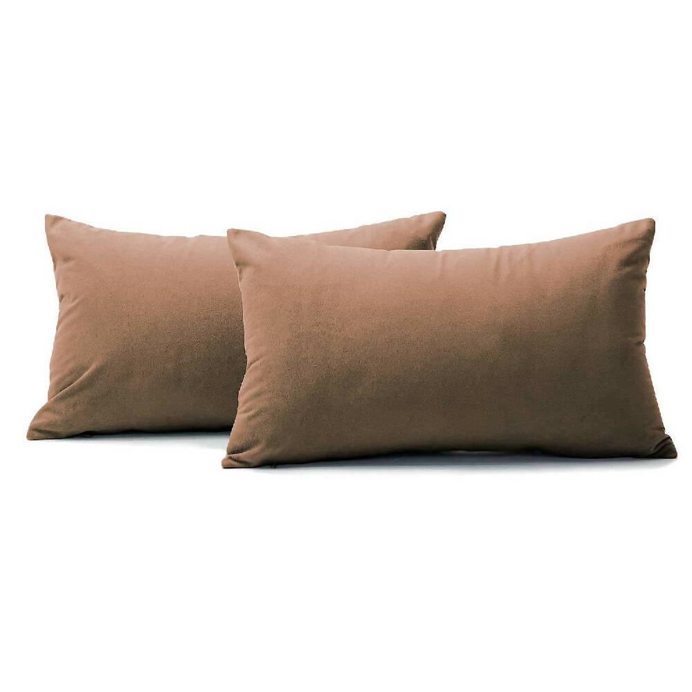 Kit x2 Funda para Cojin Almohada Tela 70x50 Tabaco
