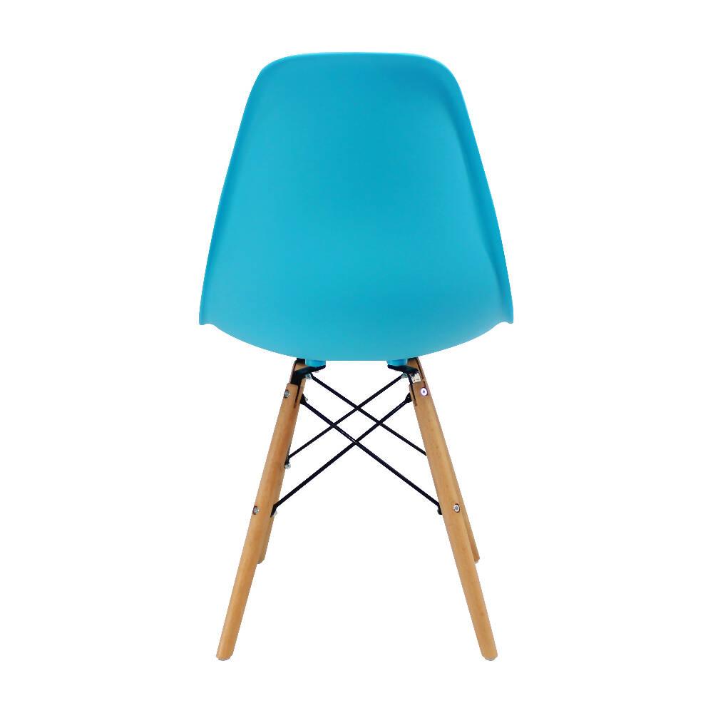 Silla Eames Patas En Madera para comerdor, sala, restaurante - Azul - VIRTUAL MUEBLES
