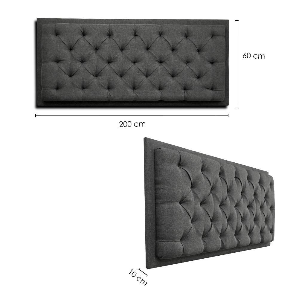 Cabecero Dreamer colgar gris 200 cm - VIRTUAL MUEBLES