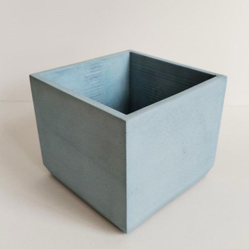 Matera Eloisa de Cemento 15x15x15 cm Azul Petróleo - VIRTUAL MUEBLES