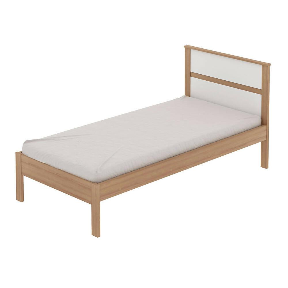 Cama sencilla Viena Almendra/Blanco - VIRTUAL MUEBLES