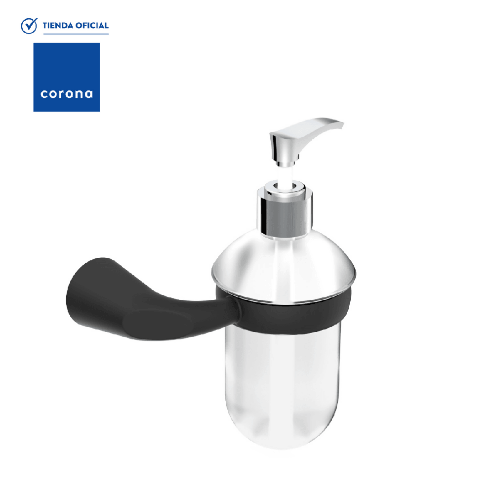 Dispensador De Jabon Corona Koral Mate Black - VIRTUAL MUEBLES