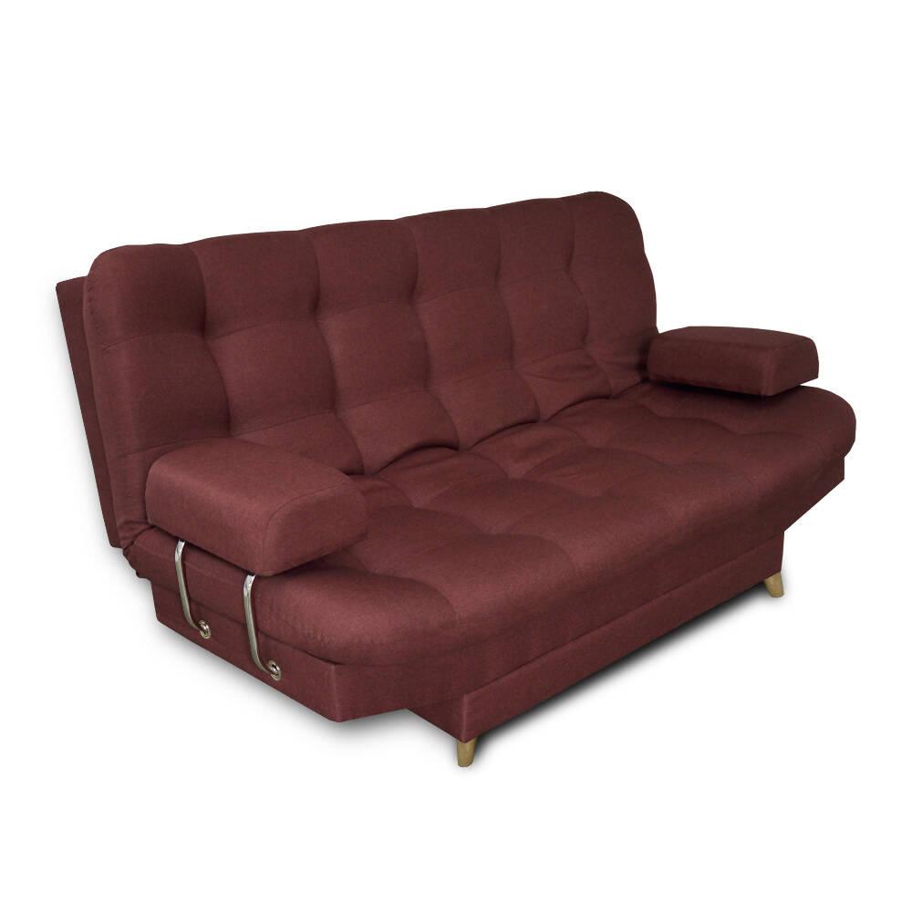 Sofacama Carvallo Lux Clic Clac Tela Vinotinto - VIRTUAL MUEBLES