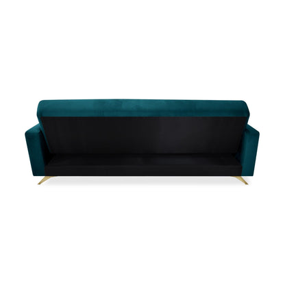 Sofa Cama 3 Posiciones Dominic Tela Petroleo - VIRTUAL MUEBLES