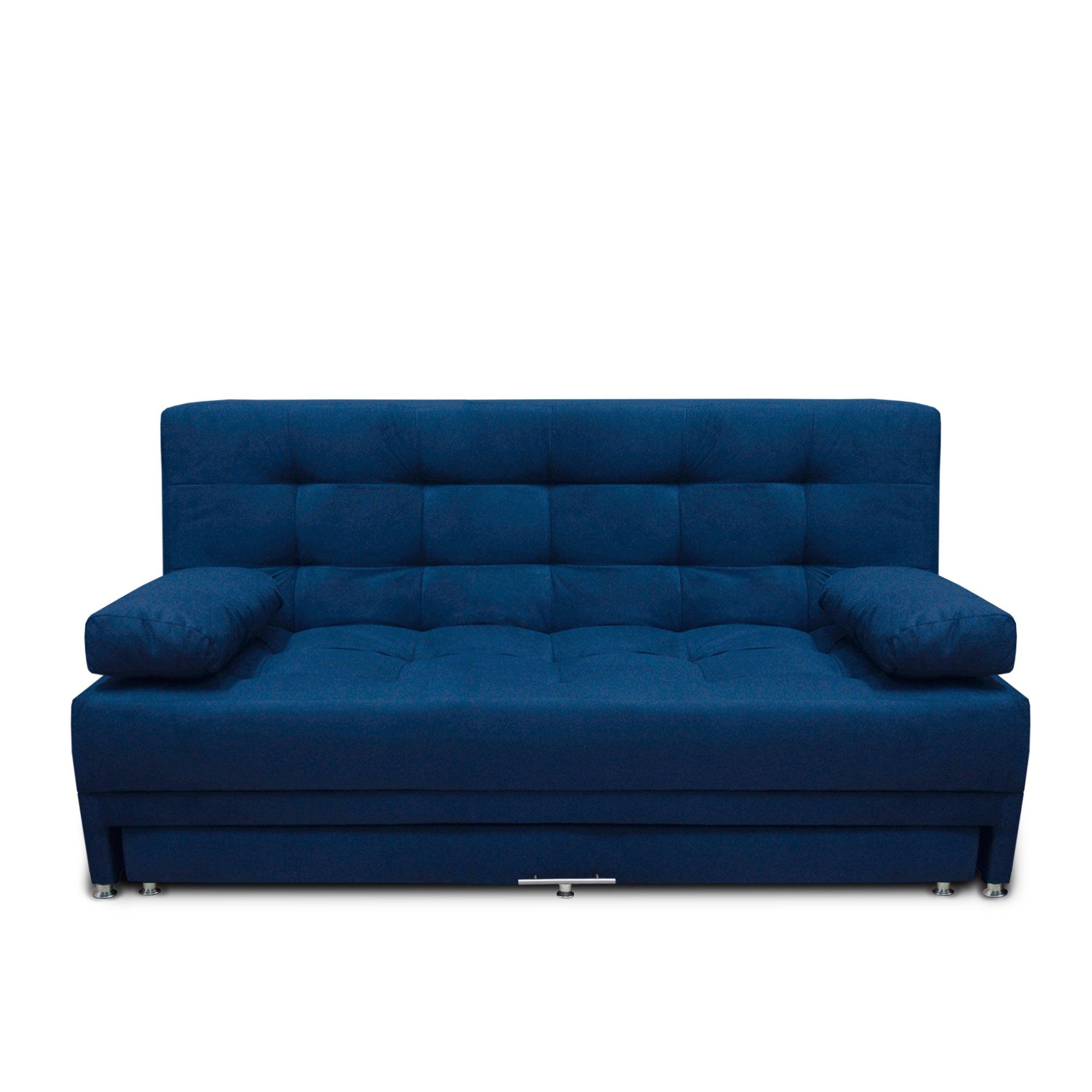 Sofacama Tarima Matter Tela Azul - VIRTUAL MUEBLES