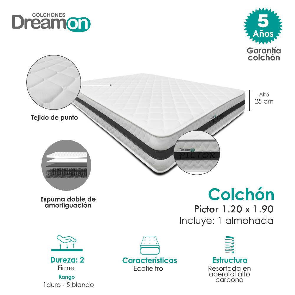 Colchón Dreamon Pictor Semidoble Firme - VIRTUAL MUEBLES