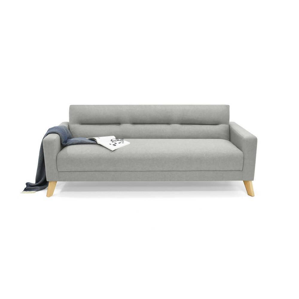 Sofa Cama Sion 3 Posiciones Tela Poliester Plata - VIRTUAL MUEBLES