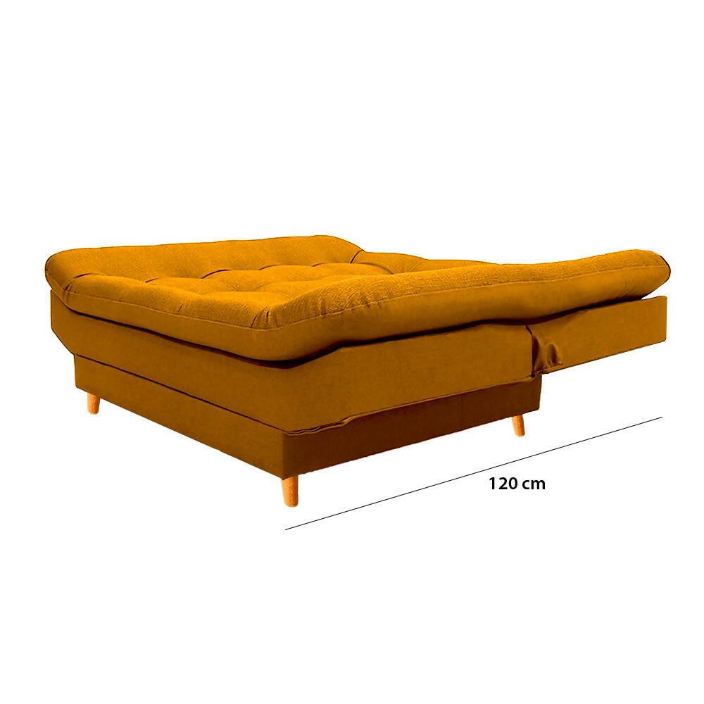 Sofá cama Moltochic antirasguño mostaza - VIRTUAL MUEBLES