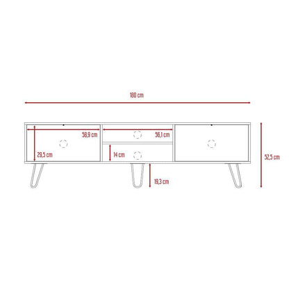 Mesa para TV Lara color Caoba y Blanco para Sala.