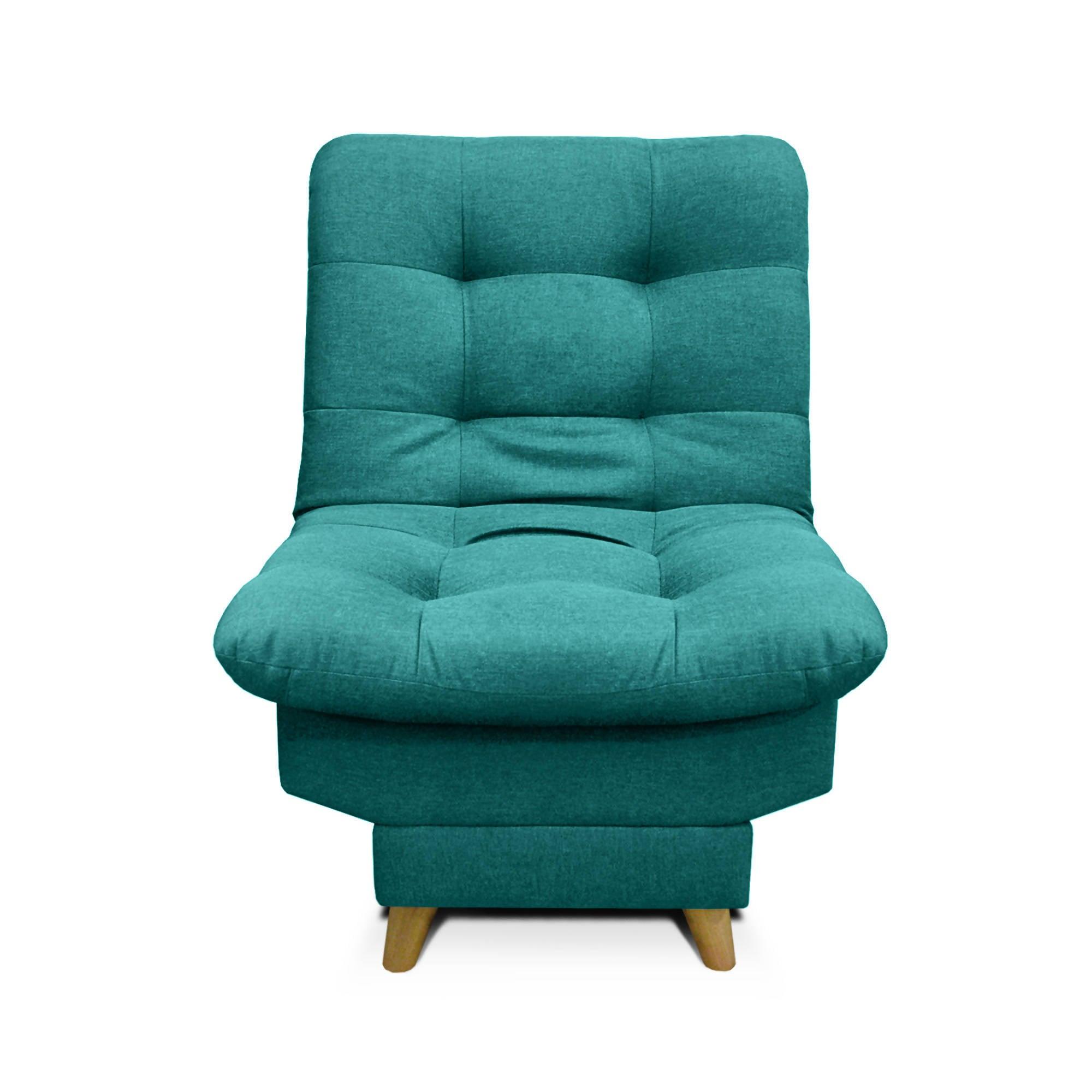 Silla Clic Clac Carvallo Lux Tela Turquesa - VIRTUAL MUEBLES