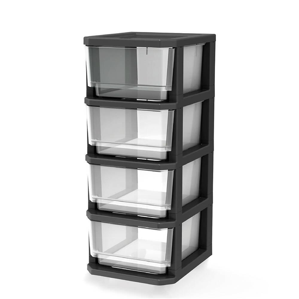 Cajonera Grande x4 Negro-Natural - VIRTUAL MUEBLES