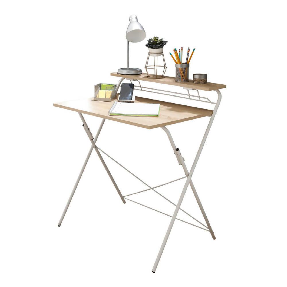 Escritorio plegable base blanca rustic sand - VIRTUAL MUEBLES