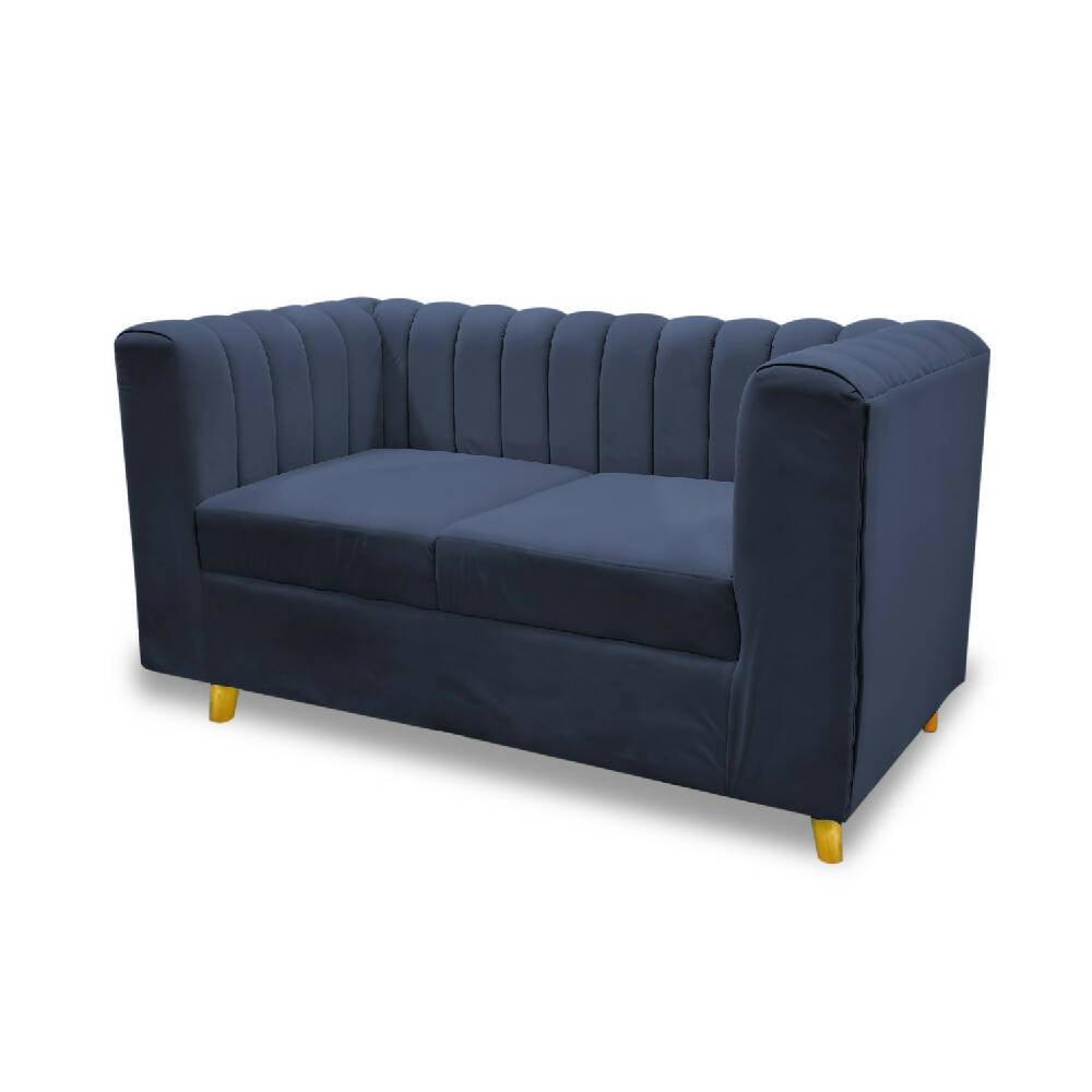 Sala tres palacios grafito, patas de madera - VIRTUAL MUEBLES
