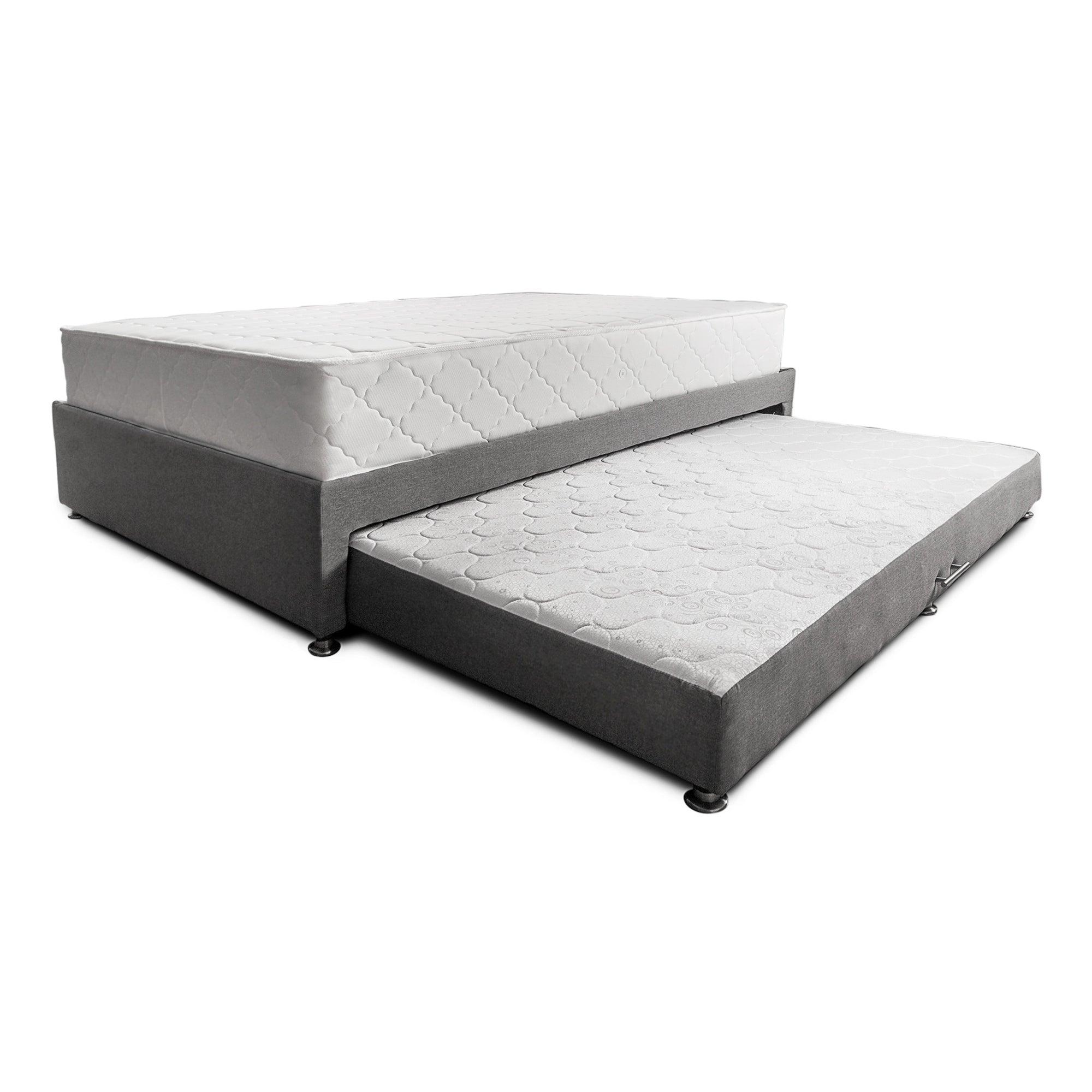 Combo cama Tarima gris + colchón 100 x 190 cm + almohada - VIRTUAL MUEBLES