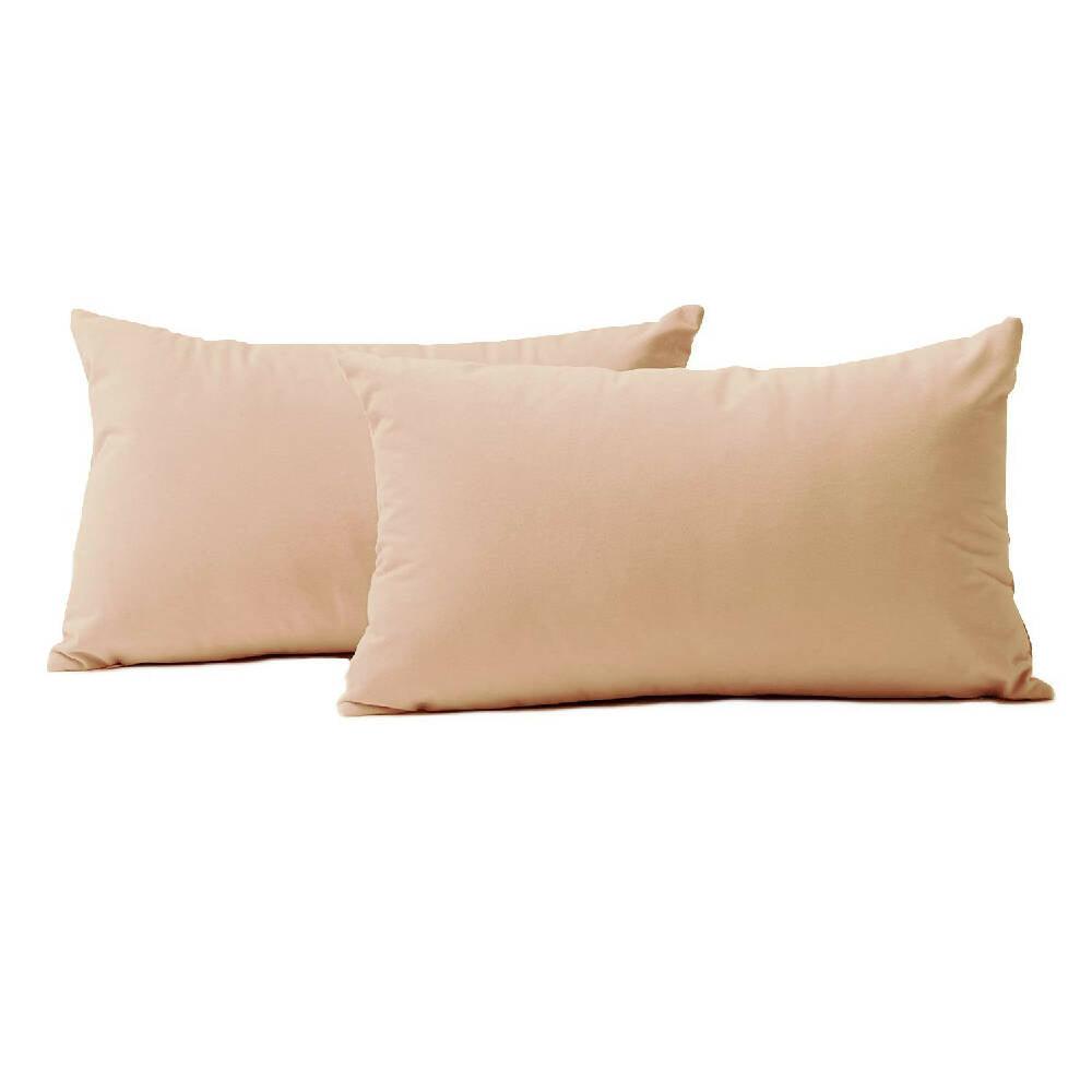 Kit x2 Funda para Cojin Almohada Tela 70x50 Beige