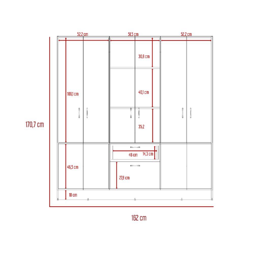 Combo para Habitación Noruega, Incluye Organizador y Closet - VIRTUAL  MUEBLES