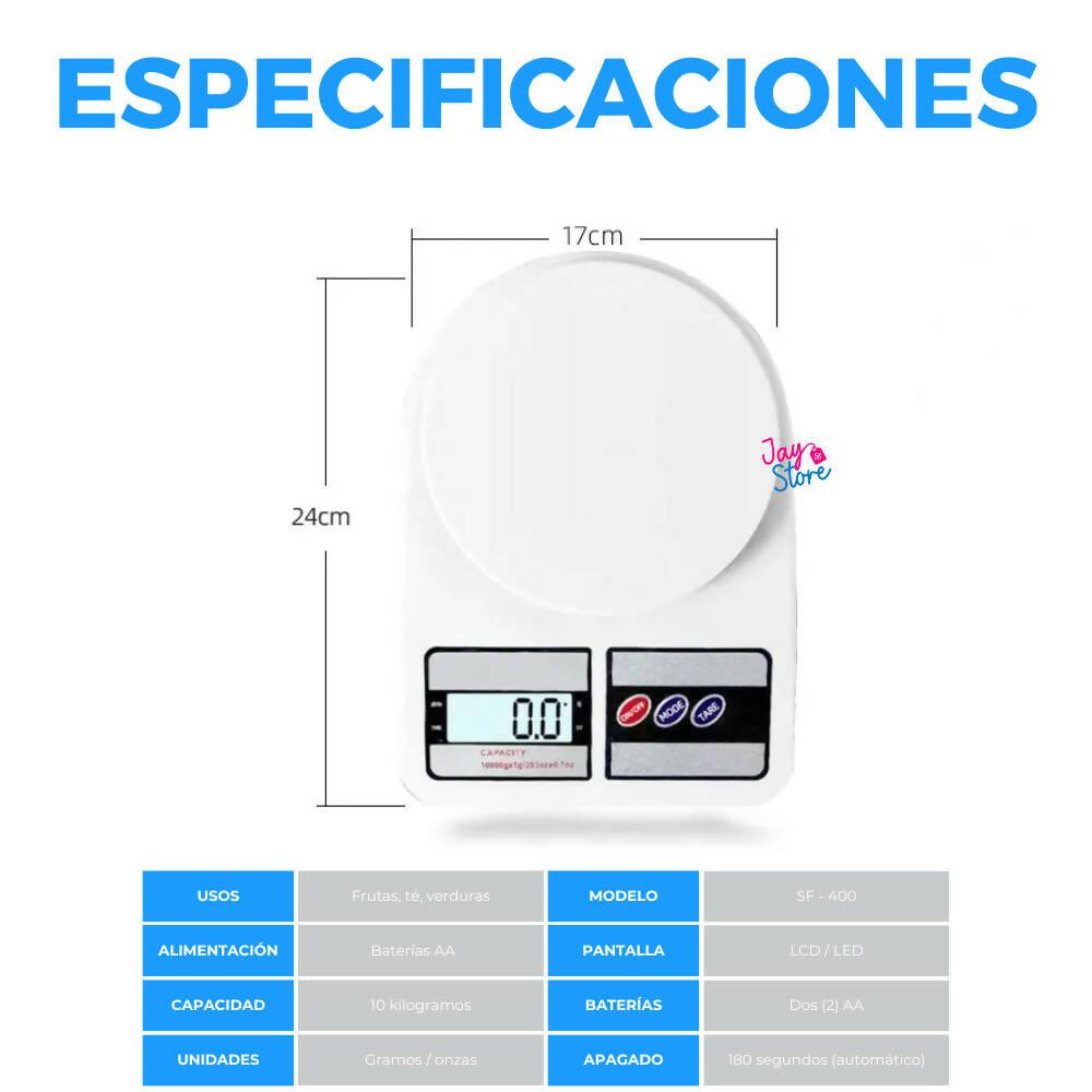 Balanza Gramera Bascula Digital Cocina Tara 10Kg Portátil Utensilios de Cocina