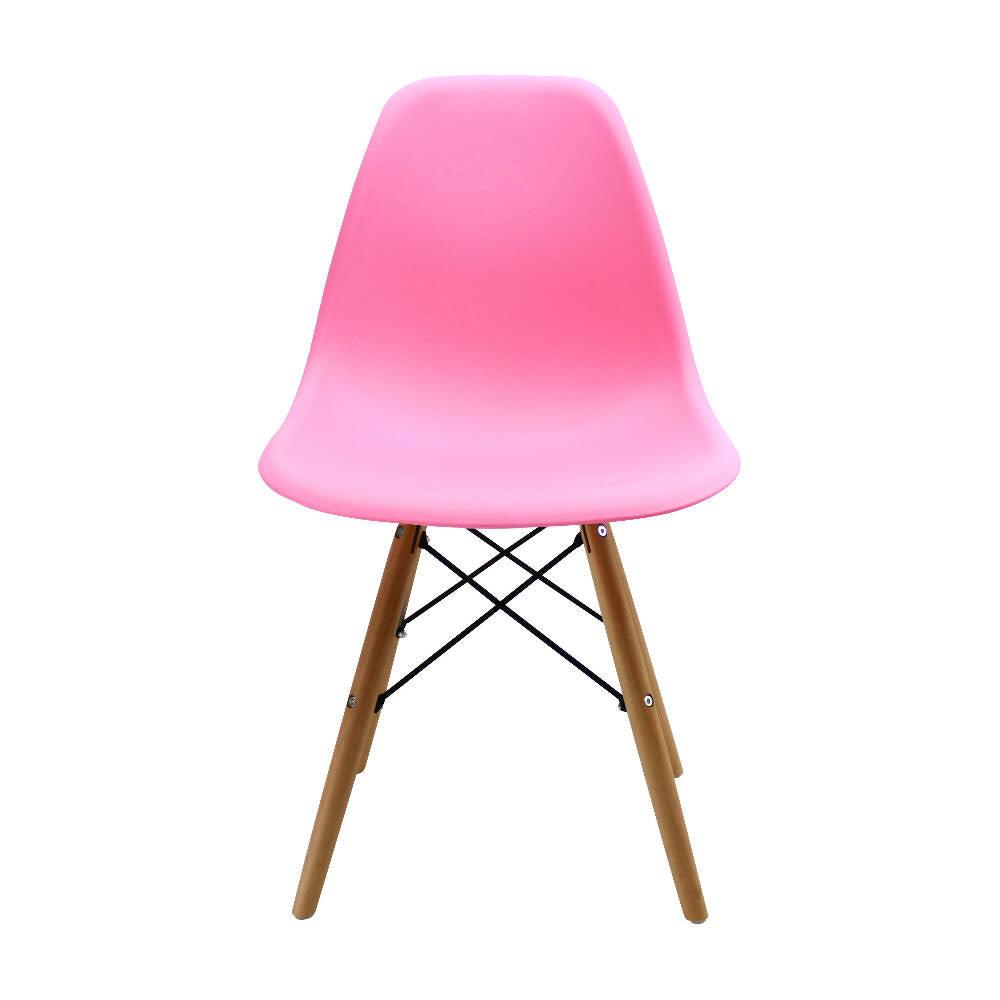 Silla Eames Patas En Madera para comerdor, sala, restaurante - Rosada - VIRTUAL MUEBLES