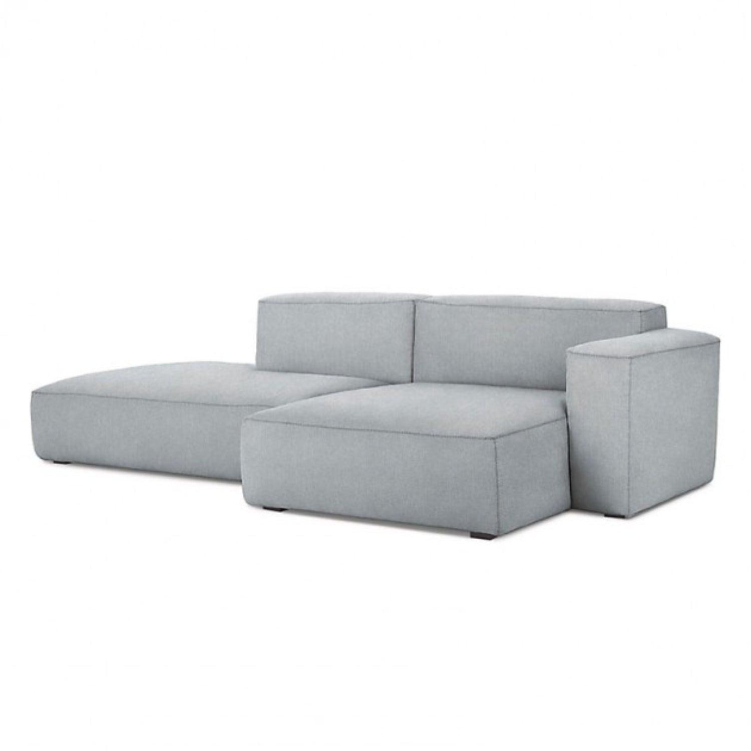 Sofá en L Derecho Scott Lona Antifluido Gris 256x90x70