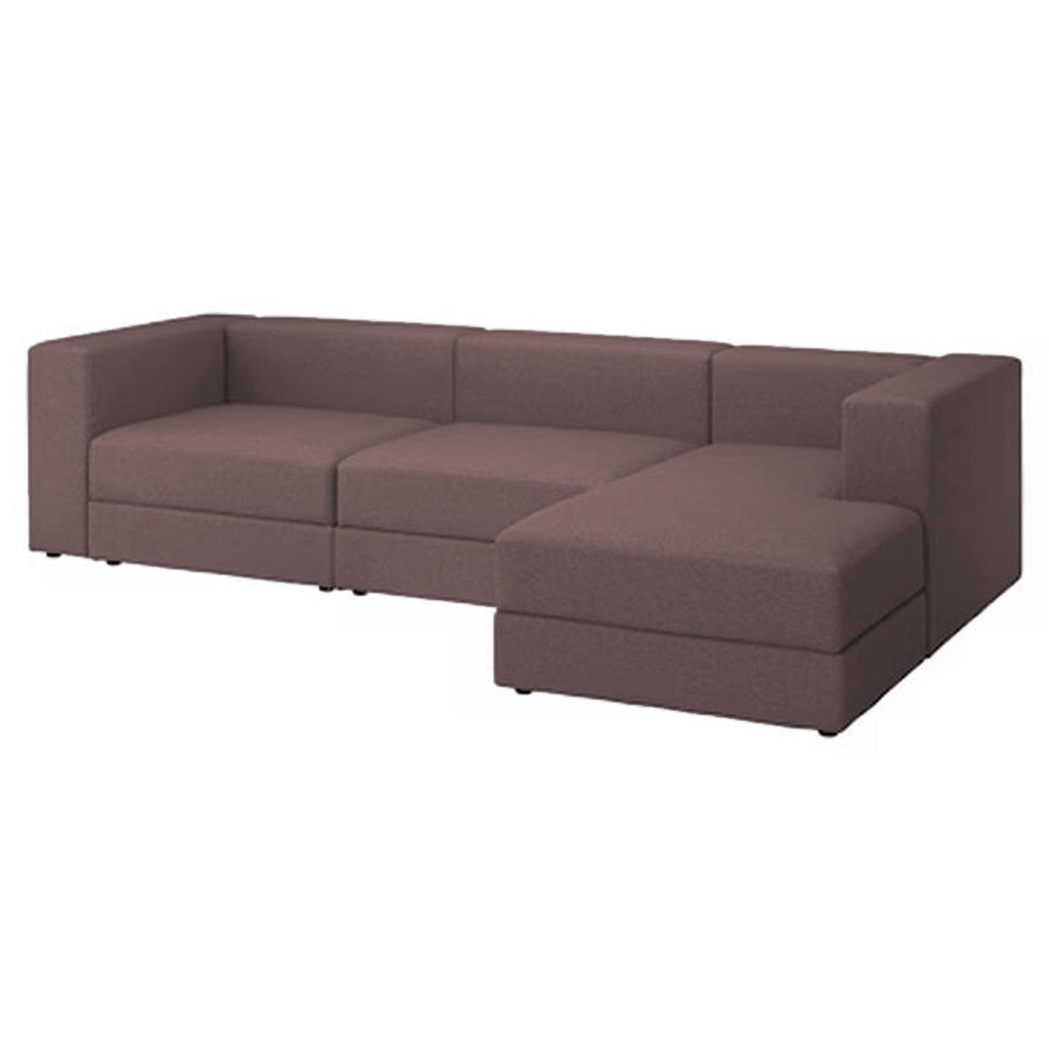 Sofá en L Derecho Lautaro Lona antifluidos Marrón 310x95x71