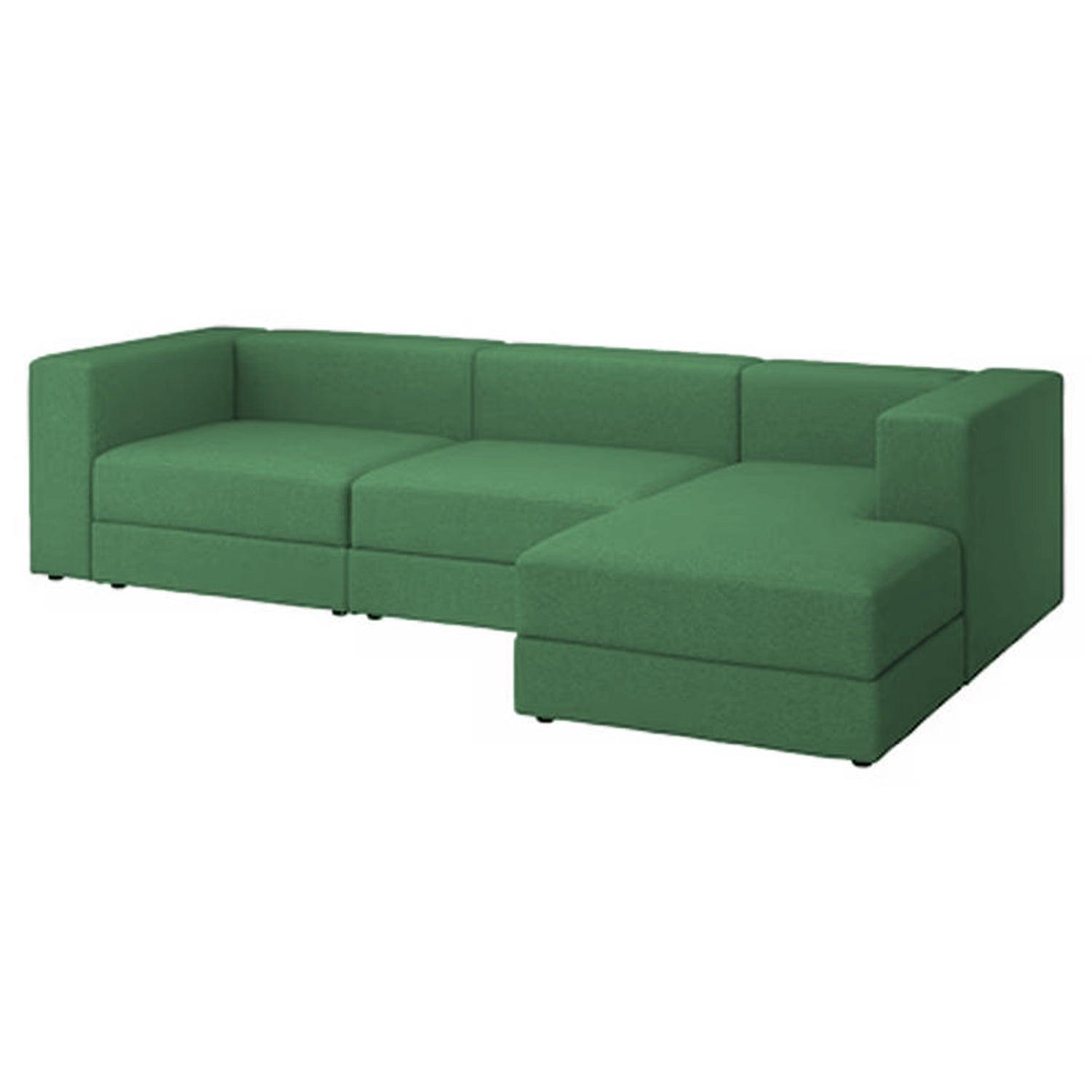 Sofá en L Derecho Lautaro Lona antifluidos Verde 310x95x71