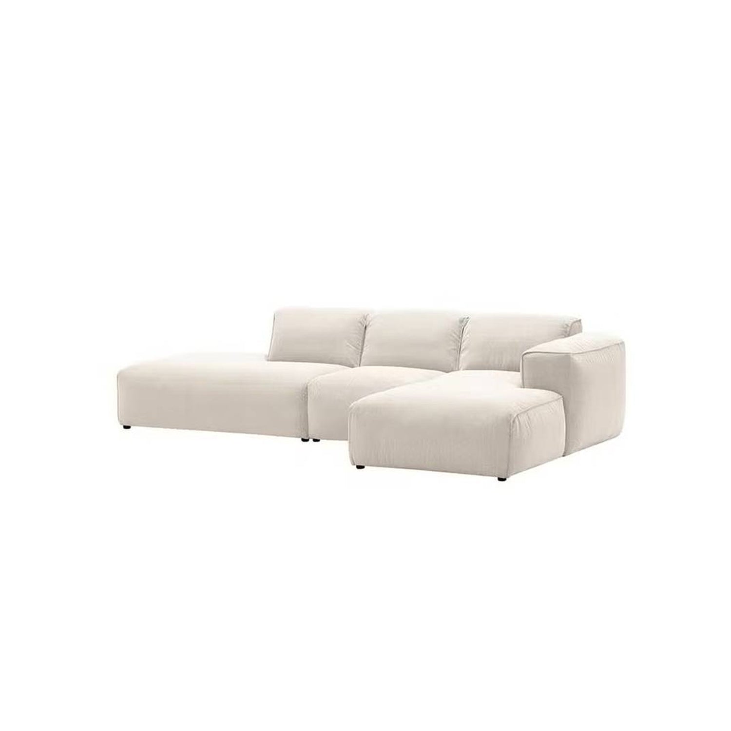 Sofá en L Derecho Prince Tela pet friendly Antifluidos Beige 4 Puestos 290x75x70