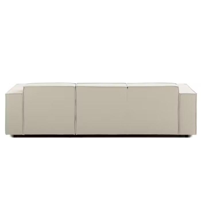 Sofá en L Derecho Luz Lona anti fluidos Beige 260x86x72