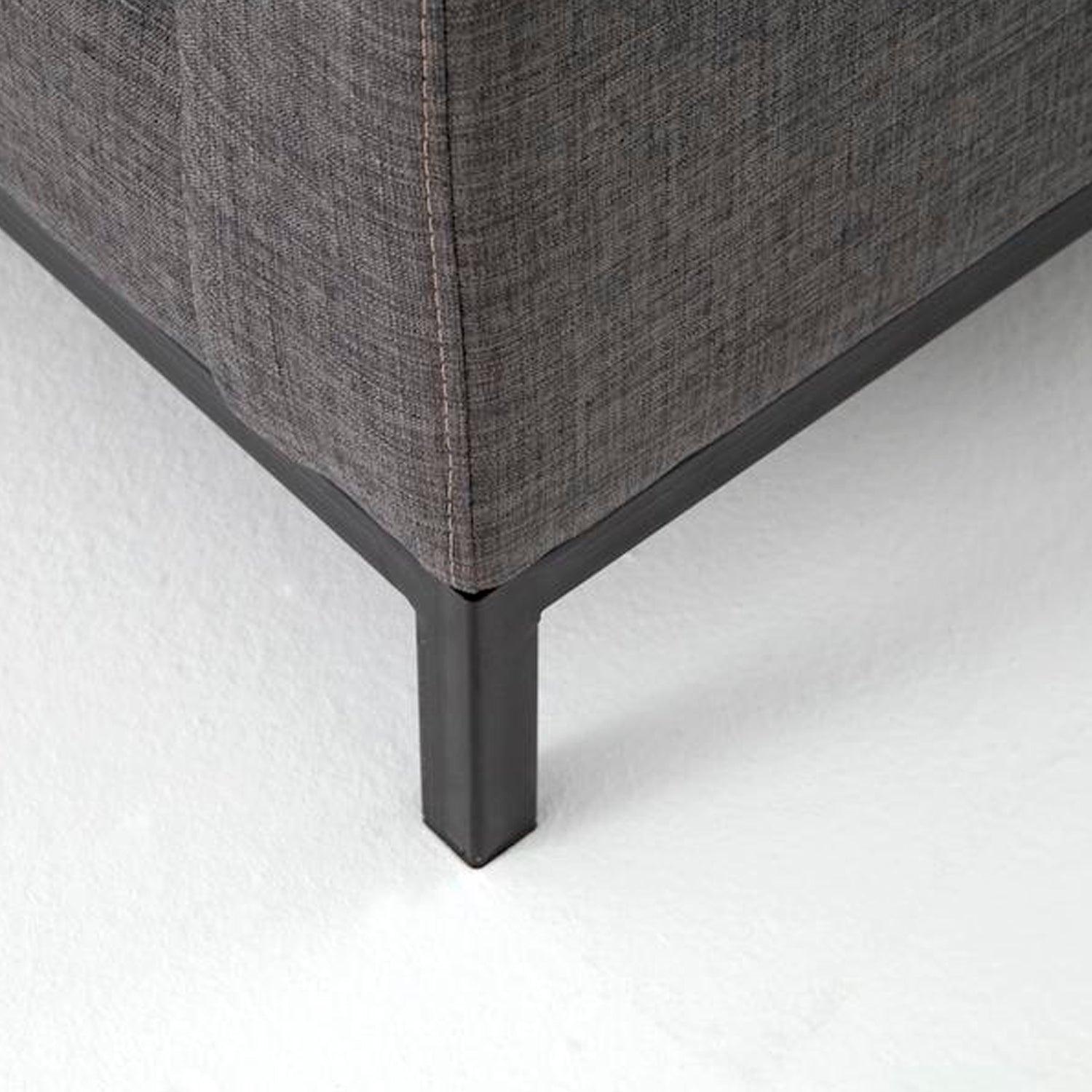 Sofá en L Derecho Jamy Lona anti fluidos Gris 300x86x75