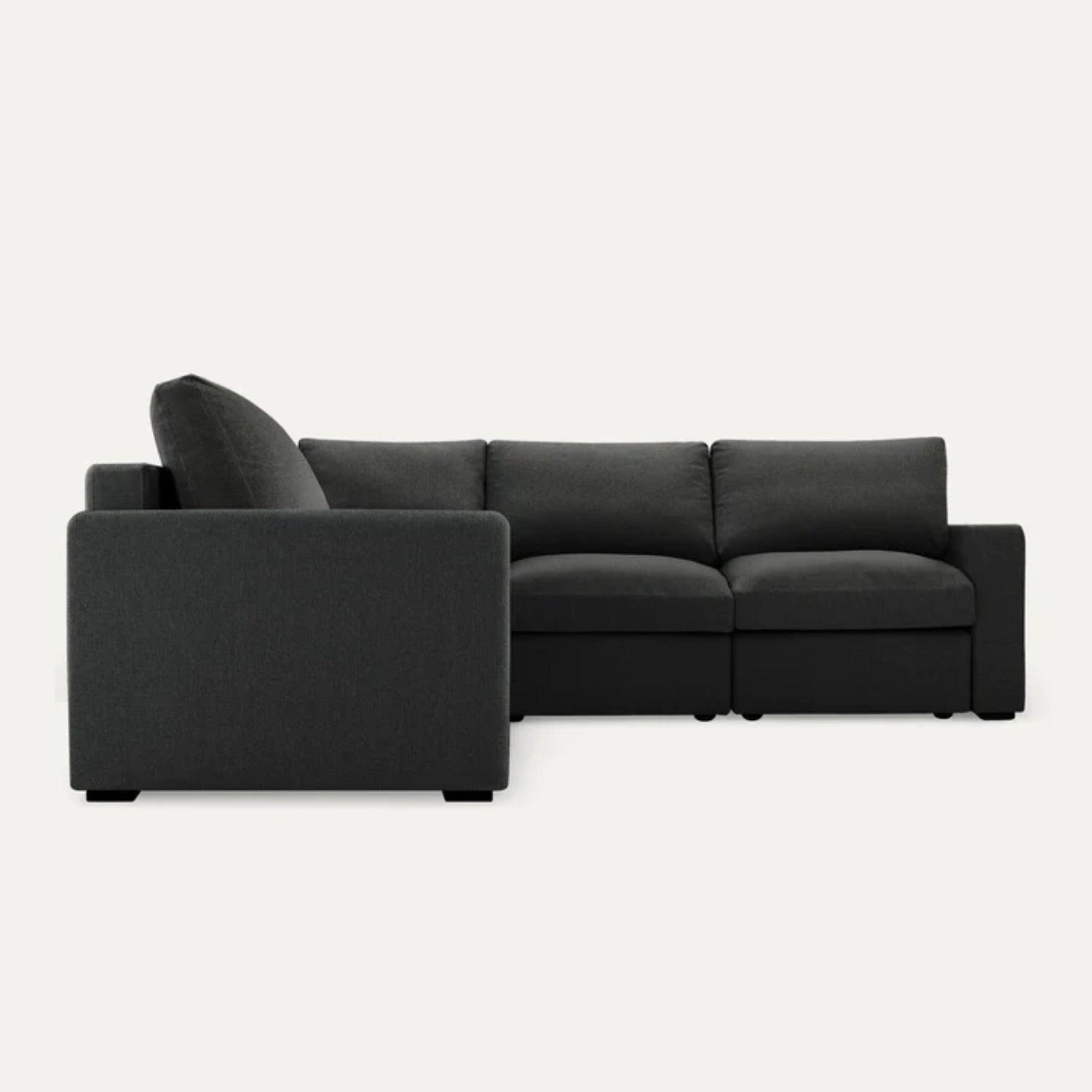 Sofá en L Modular Berlín Lona Anti Fluidos Gris 256x90x90