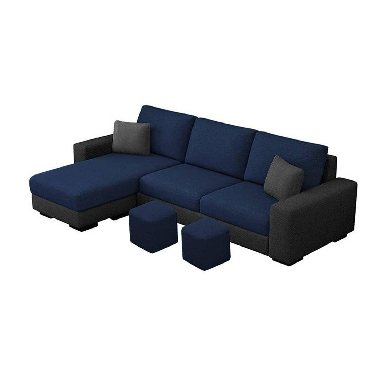 Sofá en L Izquierdo Monaco Lona anti fluidos Azul 210x80x80