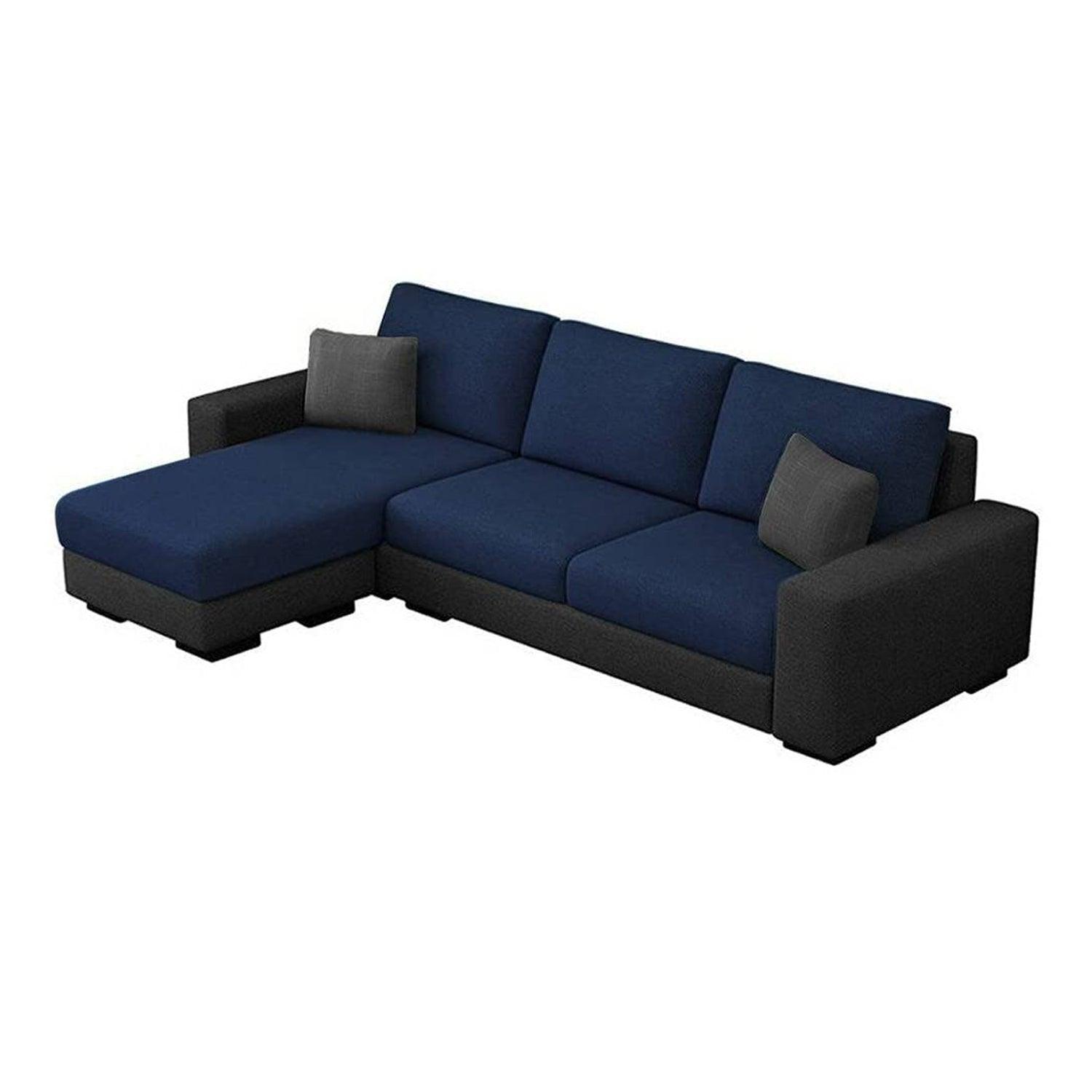 Sofá en L Izquierdo Monaco Lona anti fluidos Azul 210x80x80