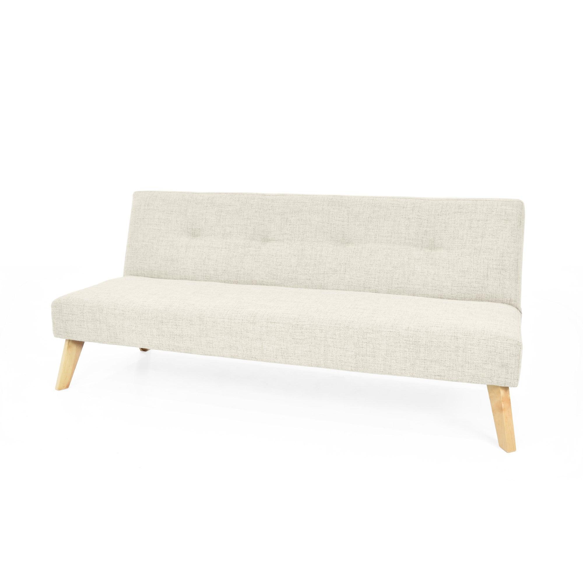 Futon London 3 Posiciones Tela Taupe - VIRTUAL MUEBLES