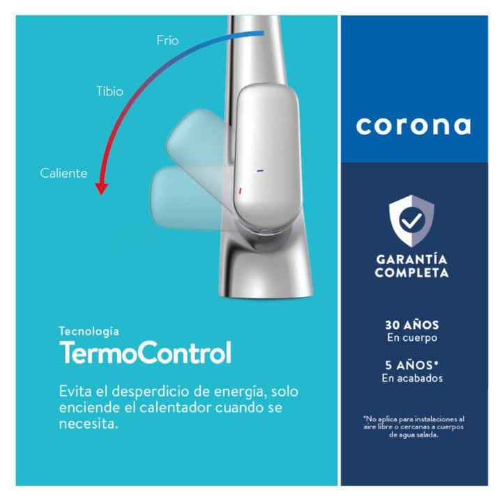 Griferia Lavaplatos Corona Monocontrol Liquid Niquel - VIRTUAL MUEBLES