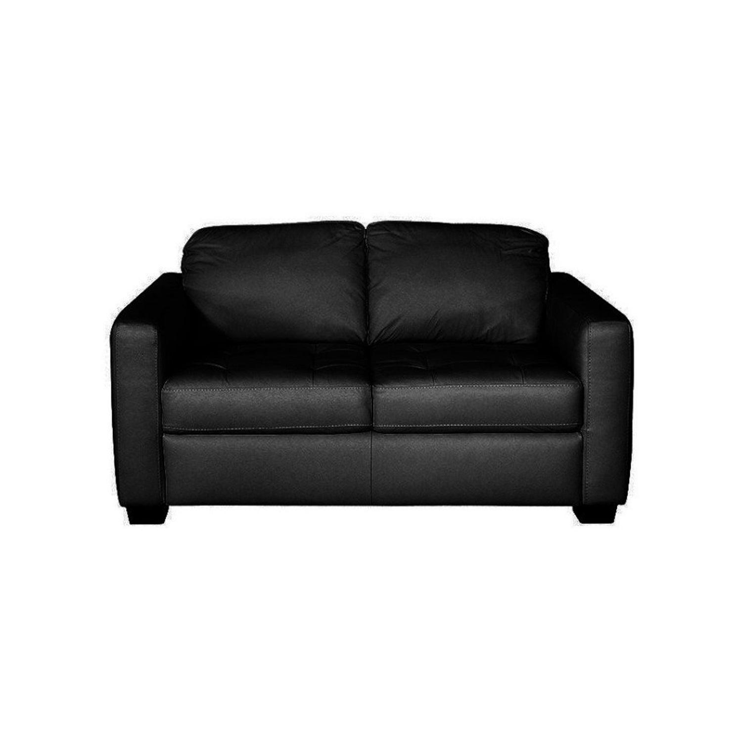 Sofá Migno 2 puestos Negro Cuero sintético 140x80x70