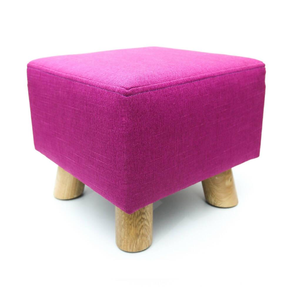 Puff Auxiliar Butaco Cuadrado Descansapies Banzay Fucsia