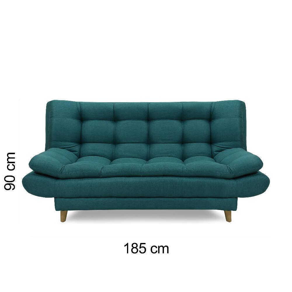 Sofá cama Damasco turquesa antirasguño - VIRTUAL MUEBLES