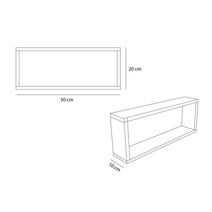 Set Repisas Duo color Beige para Ambientes.