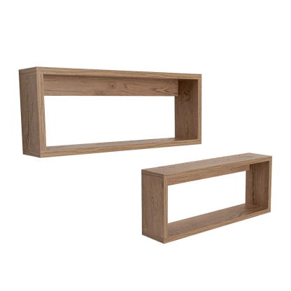 Set Repisas Duo, Beige, X 2 Unidades - VIRTUAL MUEBLES