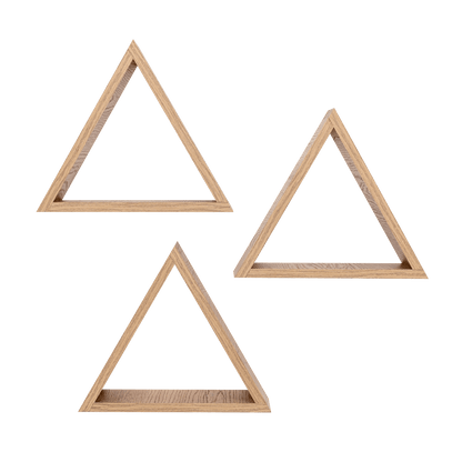 Set de Repisas Angular, Beige, X 3 Unidades - VIRTUAL MUEBLES