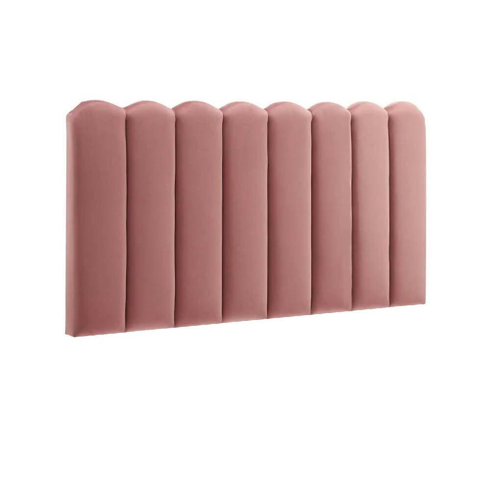 Cabecero Paneles Curvos Cama Semi Doble Salmón