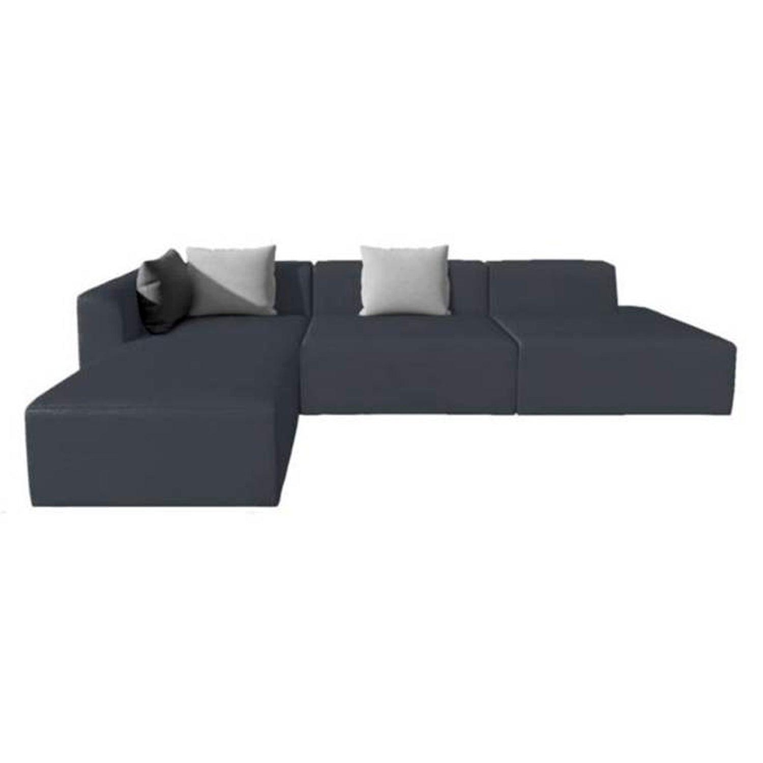 Sofá en L Izquierdo Pichi Lona anti fluidos Gris 230x160x80