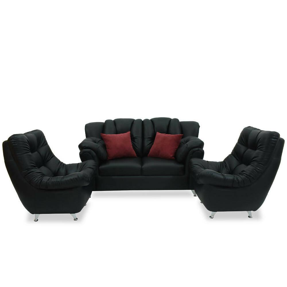 Sala relax negro sintético - VIRTUAL MUEBLES