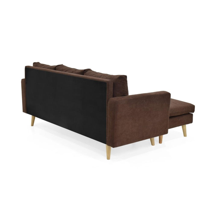 Sofa 3 Puestos Barbados Tela Poliester Chocolate - VIRTUAL MUEBLES