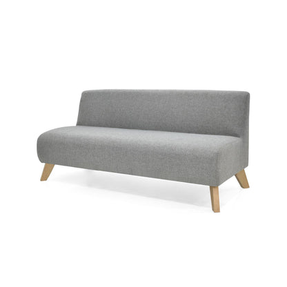 Sofa 3 Puestos Oslo Tela Plata - VIRTUAL MUEBLES